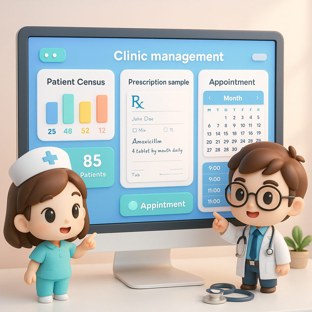 MDClinic.ph EHR system on dashboard interface